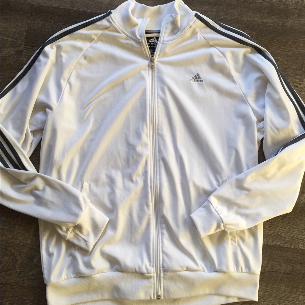 Adidas white zip up-XL men’s-Excellent condition